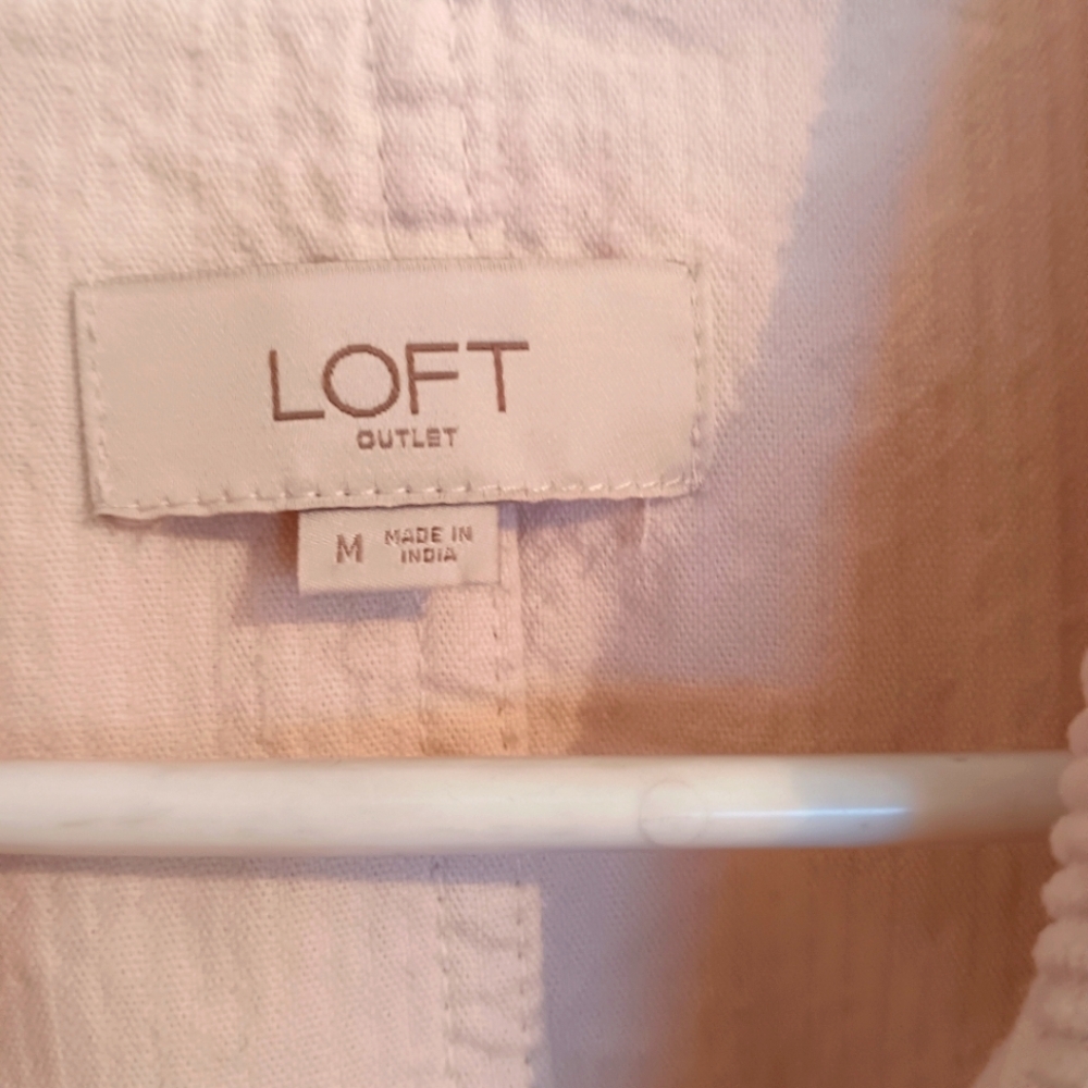 Cream Beige Corduroy, Barn Jacket Chore Coat Button Front 100% Cotton Women's M - Picture 6 of 10